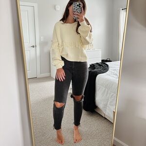 Vestique Cream Fringe Sweater